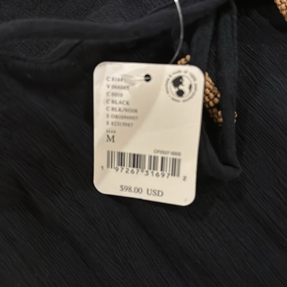 Free People Black Maxi Slip Dress with Side Slit - Picture 5 of 10